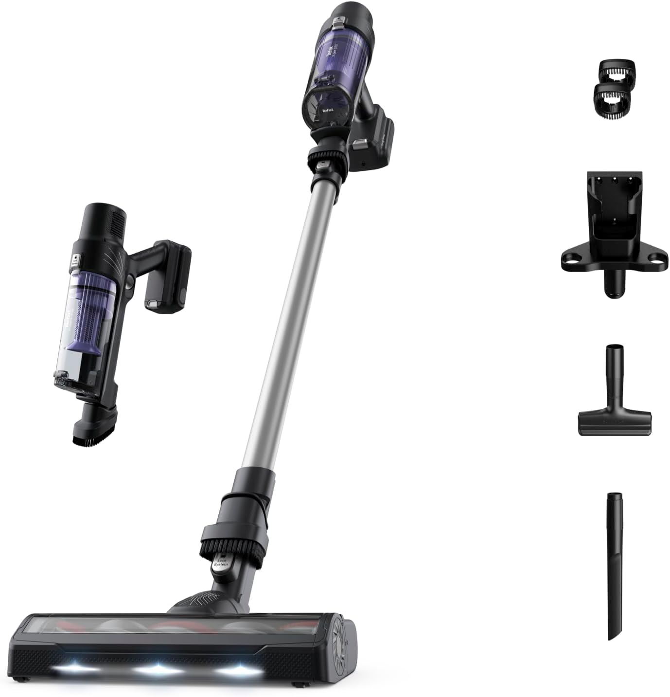 Tefal Upright Vacuum Cordless Cleaner, 140Watts, Purple