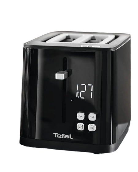 Tefal Toaster Seamless Digital Screen, Seven Browning levels, 2Slots Toaster, Black