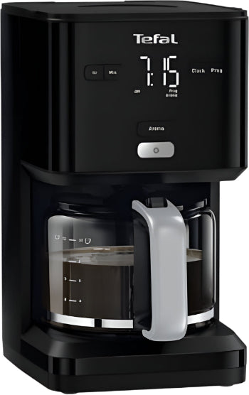Tefal Filter Coffee Machine, Digital screen Displaying, 1000Watts, 1.25Lit, Black