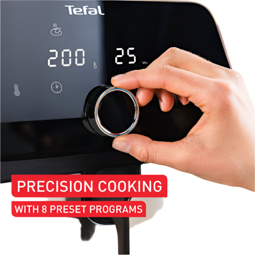 Tefal Air Fryer Extra-Large, 1700 - 2020Watts, 7.5Lit, 8Preset Programs, Compact Size, Black