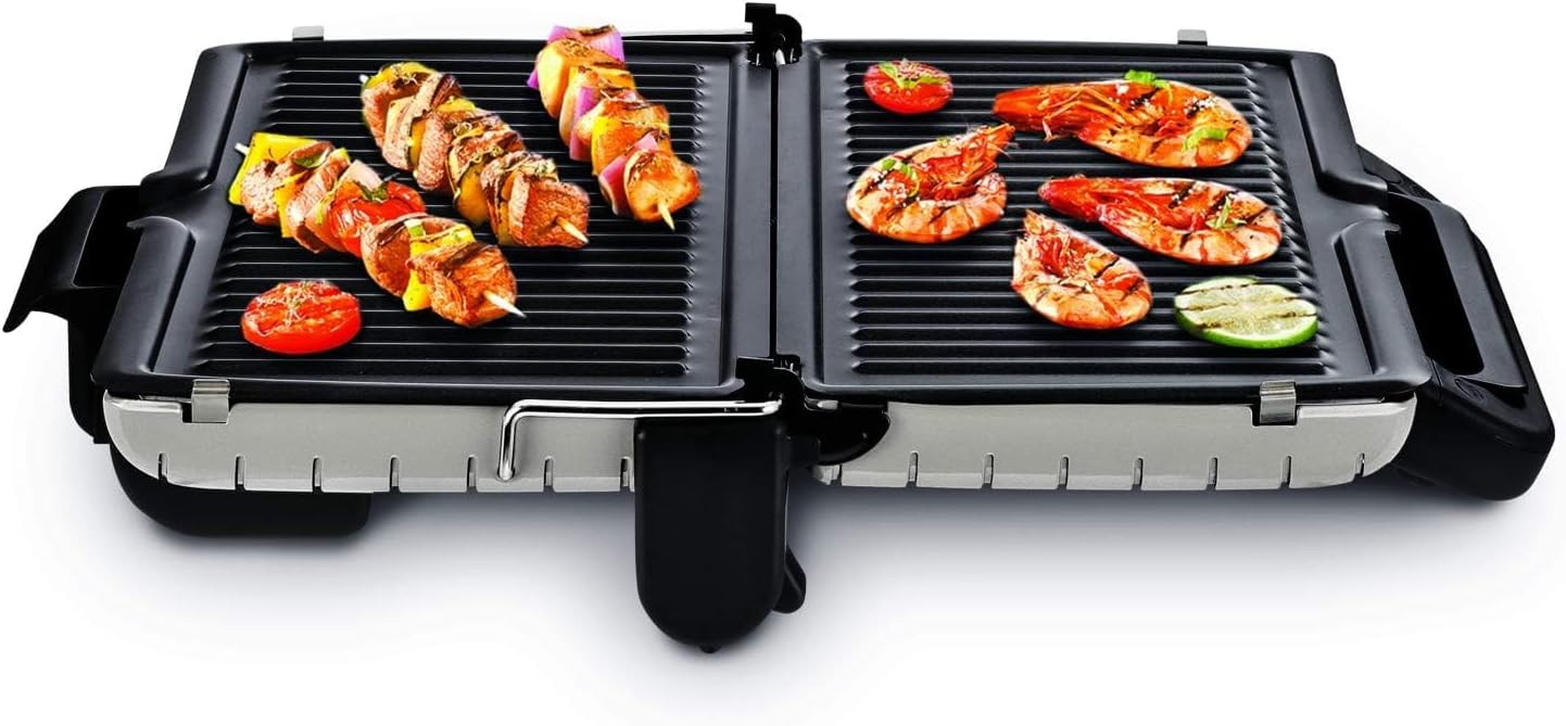 Tefal Grill Cooking Positions, Panini & Barbecue, 1700Watts, Grey