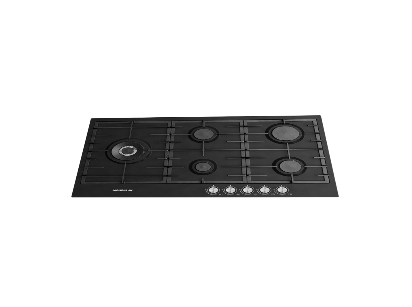 Mondin Built in Hob with Safety, 90Cm, Cast Iron, Black
