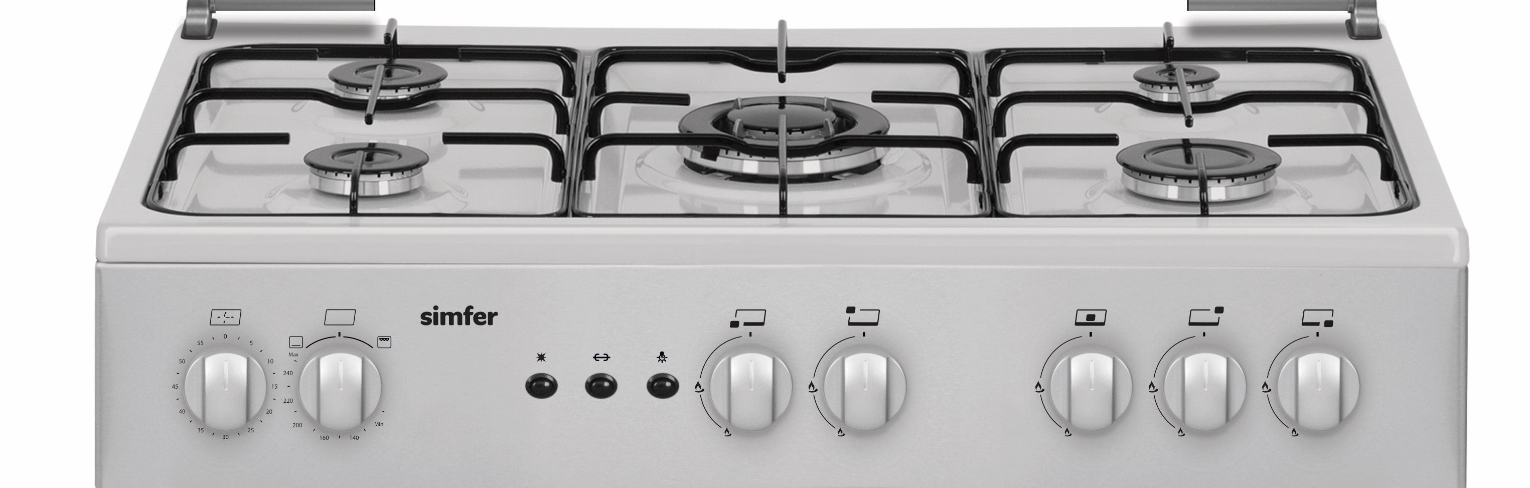 Simfer Gas Cooker, 80Cm, Full option, Full Safety, Stainless Steel