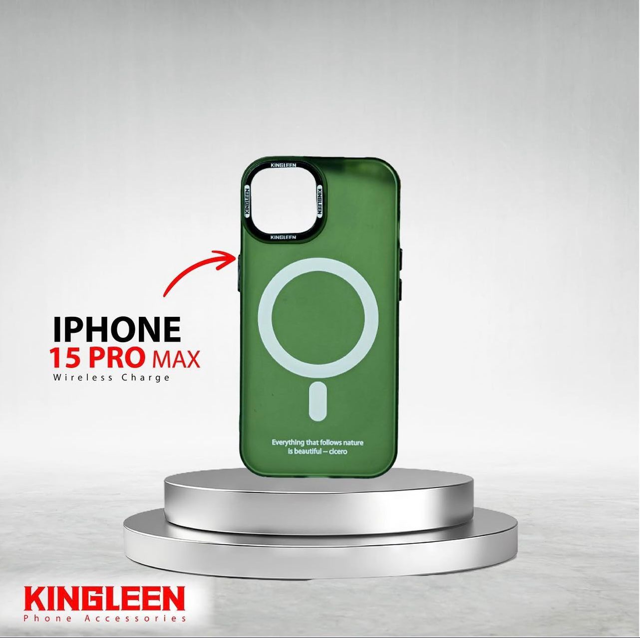 King Leen Cover Iphone 15ProMax, Open Camera, MultiColor