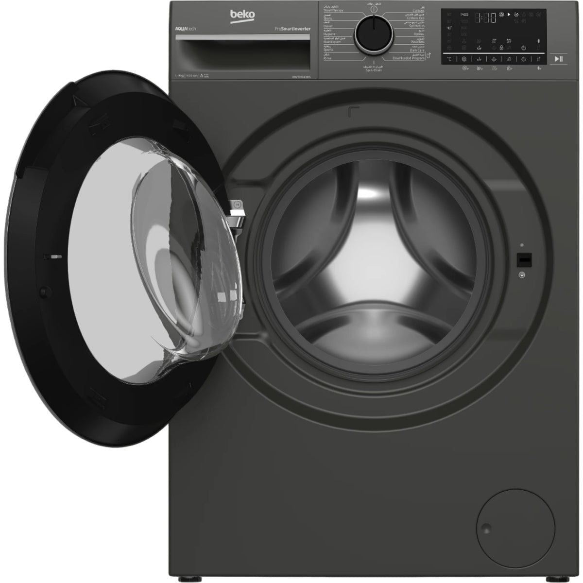 Beko Front Load Washing Machine 9KG A+++ Inverter 1400RPM Manhattan Gray B5WFT091400MG