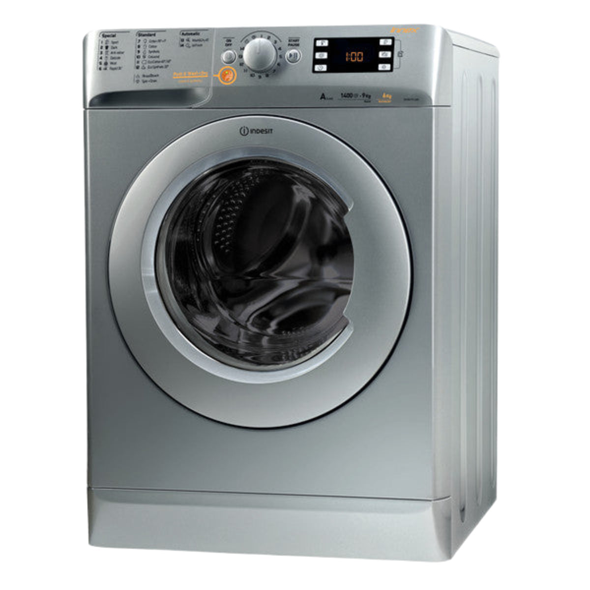 Indesit Washer 9KG & Dryer 6KG A+++, 1400Rpm, Silver