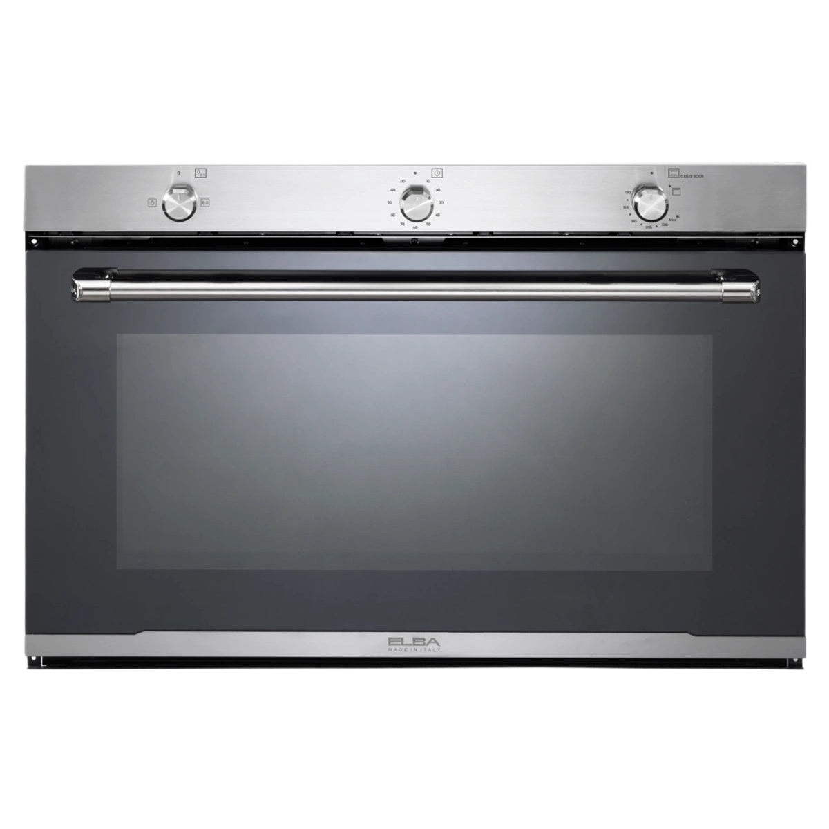 ELBA Built in Gas Oven, 90Cm, with Fan, Inox