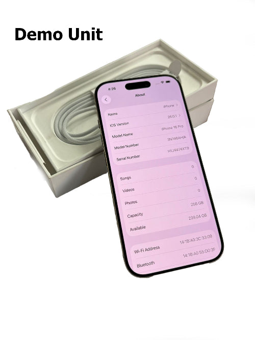 iPhone 16 Pro, 256GB, Natural Titanium (Demo Unit)