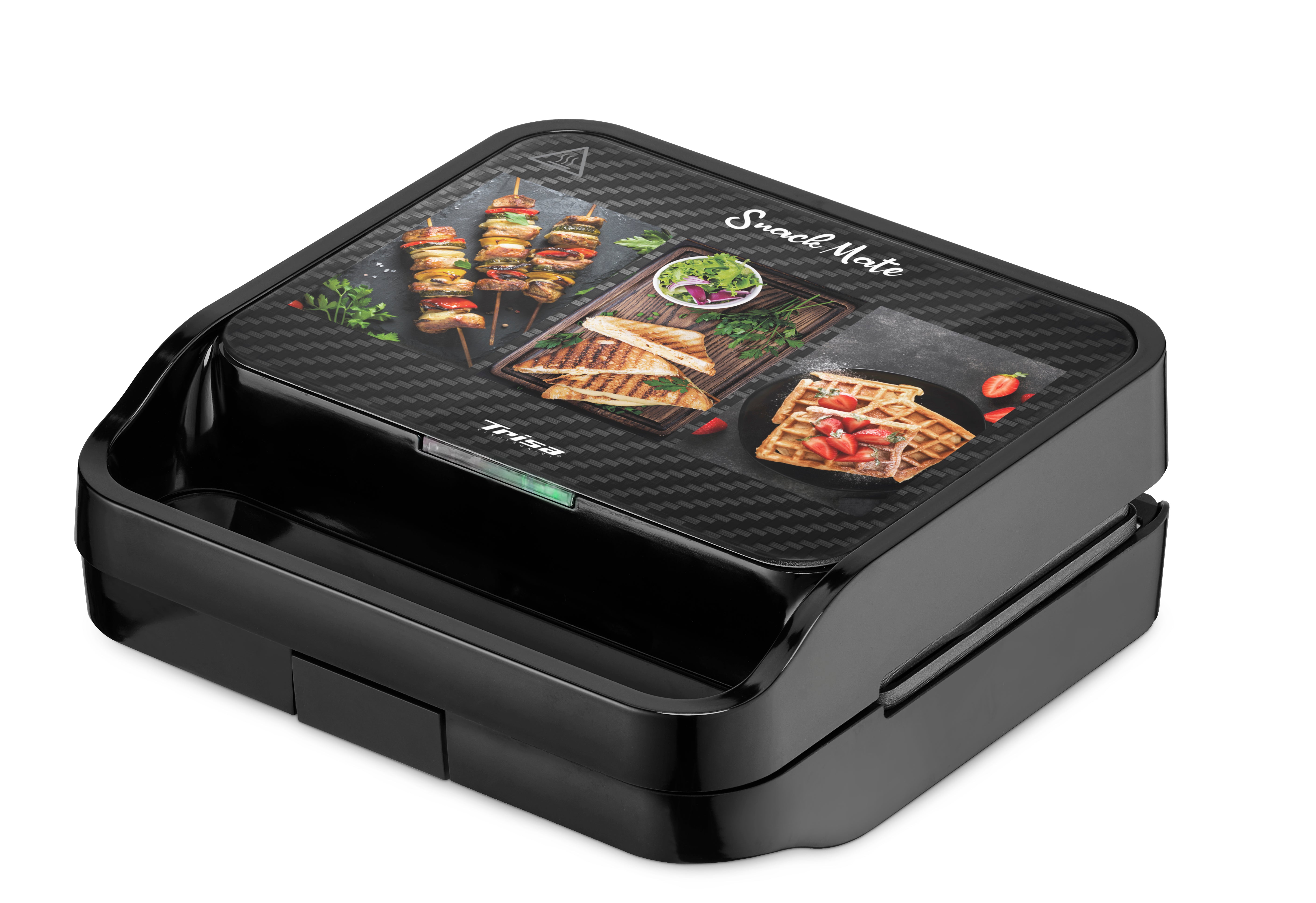 Trisa Contact Grill Snack Mate, 850Watts, Black