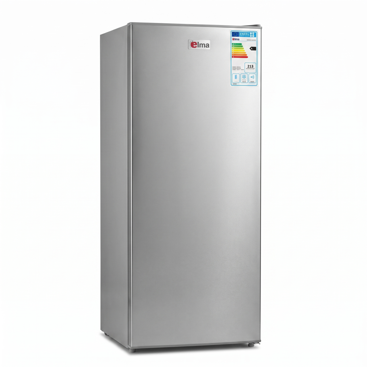 Elma Upright Freezer A+, 6 Drawers, 153Lit, Stainless Steel