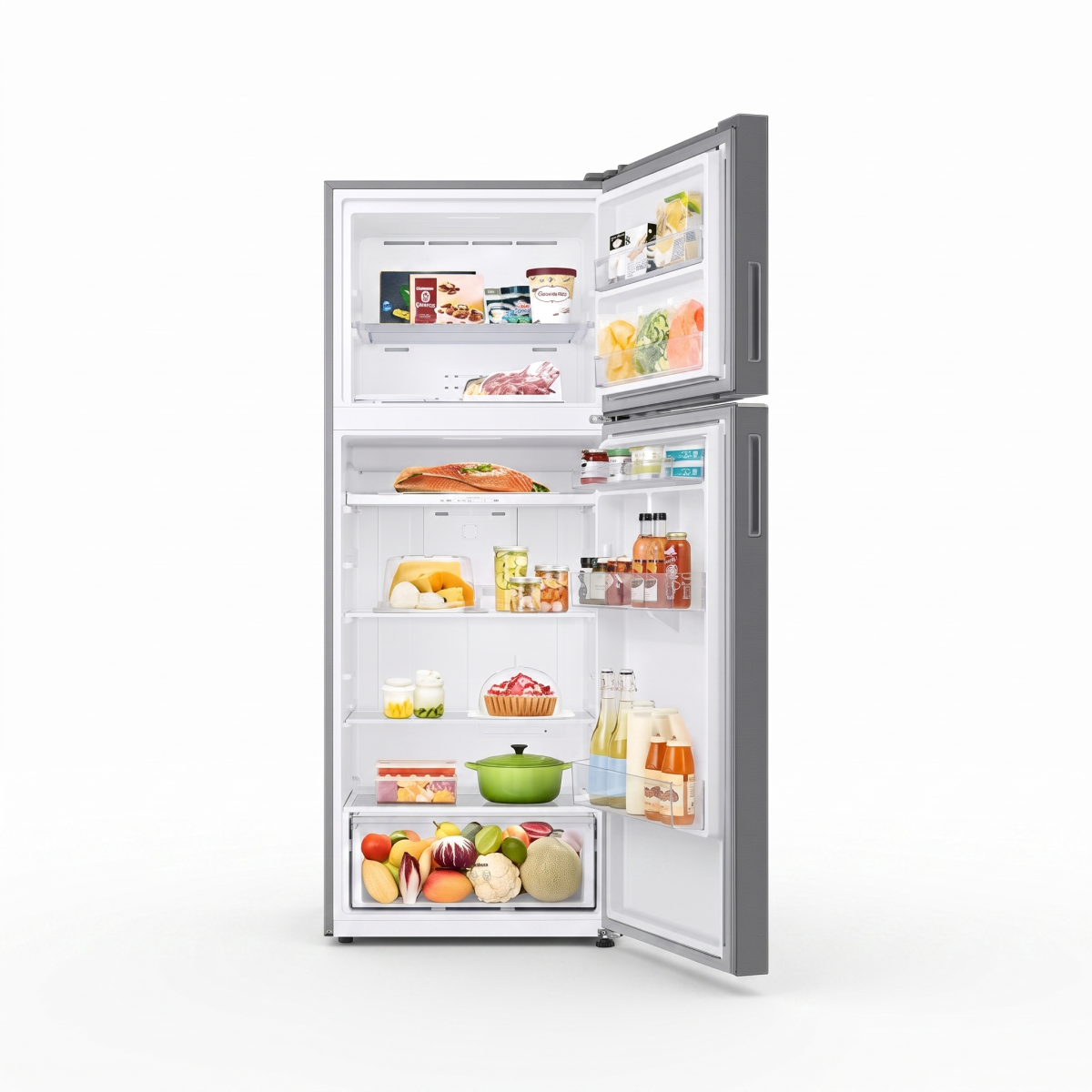 Samsung Top Mount Freezer Refrigerator A+, 463Lit, Silver