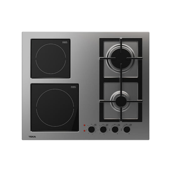 Teka Built In Mixed Gas & Electric Hob, 2Gas Burners & 2Electric Burners, 60Cm, Stainless Steel