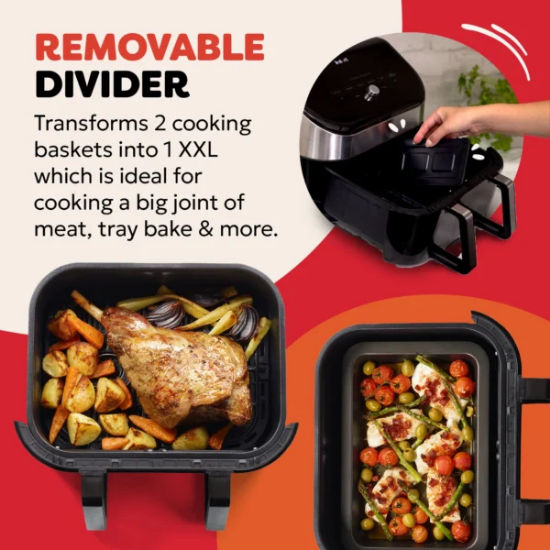 Instant Pot Vortex Versa zone Fryer with Clear Cook, 8.5Lit, 1700Watts, Black Instant Pot Vortex Versa zone Fryer with Clear Cook, 8.5Lit, 1700Watts, Black