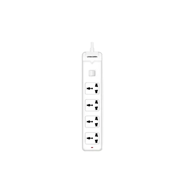 Linkcomn Power Strip, 4-SOCKETS, 1.6Mm, White