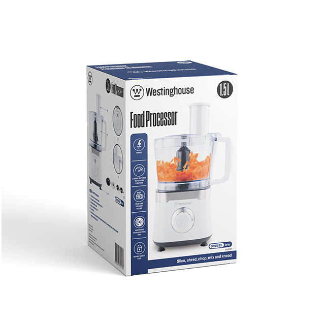Westinghouse Food Processor 4 in 1, 1.5Lit, 800Watts, White