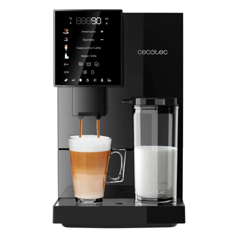Cecotec Coffee Machine, 19Bar Pressure, Integrated Grinder with 5 levels, Touchscreen Display
