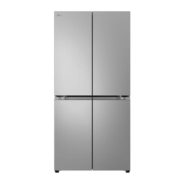 LG Side by Side (Four Door) Refrigerator A+, 594Lit, Gross Cap, Silver