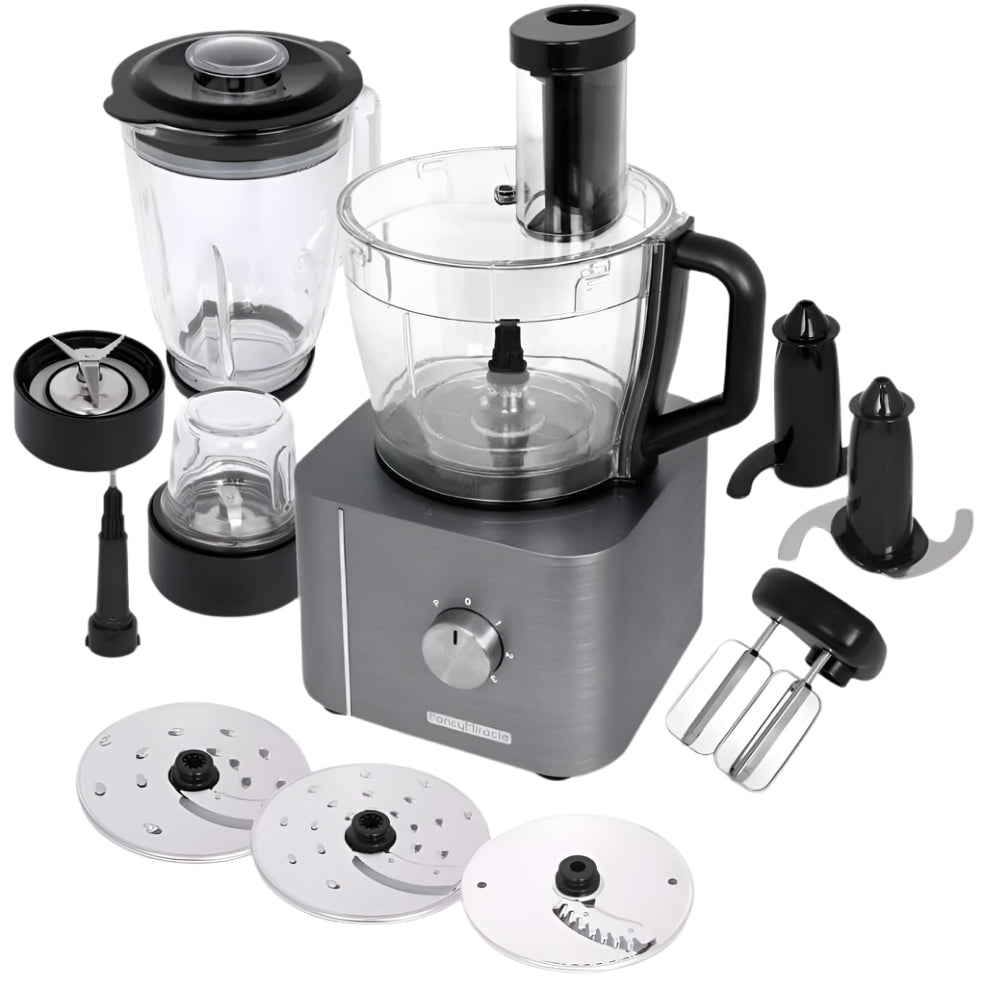 Balzano Food Processor Royal, 12 in 1, 3Lit, 1100Watts, Stainless Steel / Silver