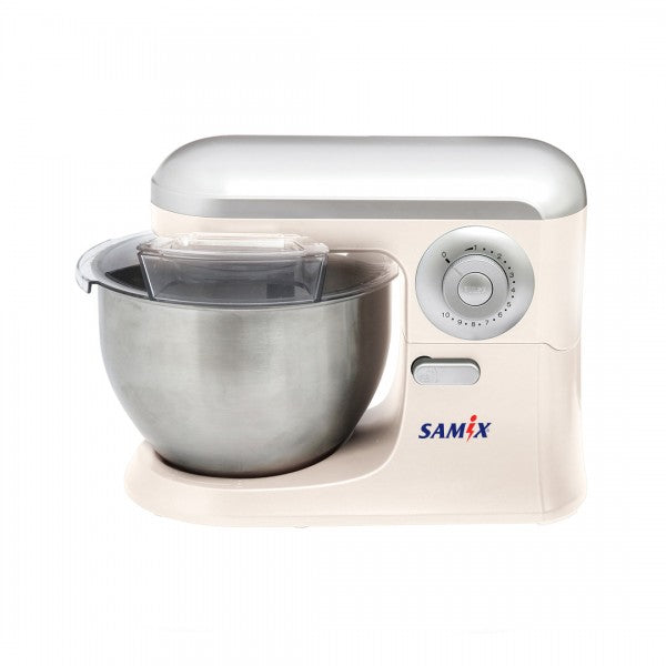 خلاط Stand Mixer من Samix، بقوة 700 واط، باللون الأبيض