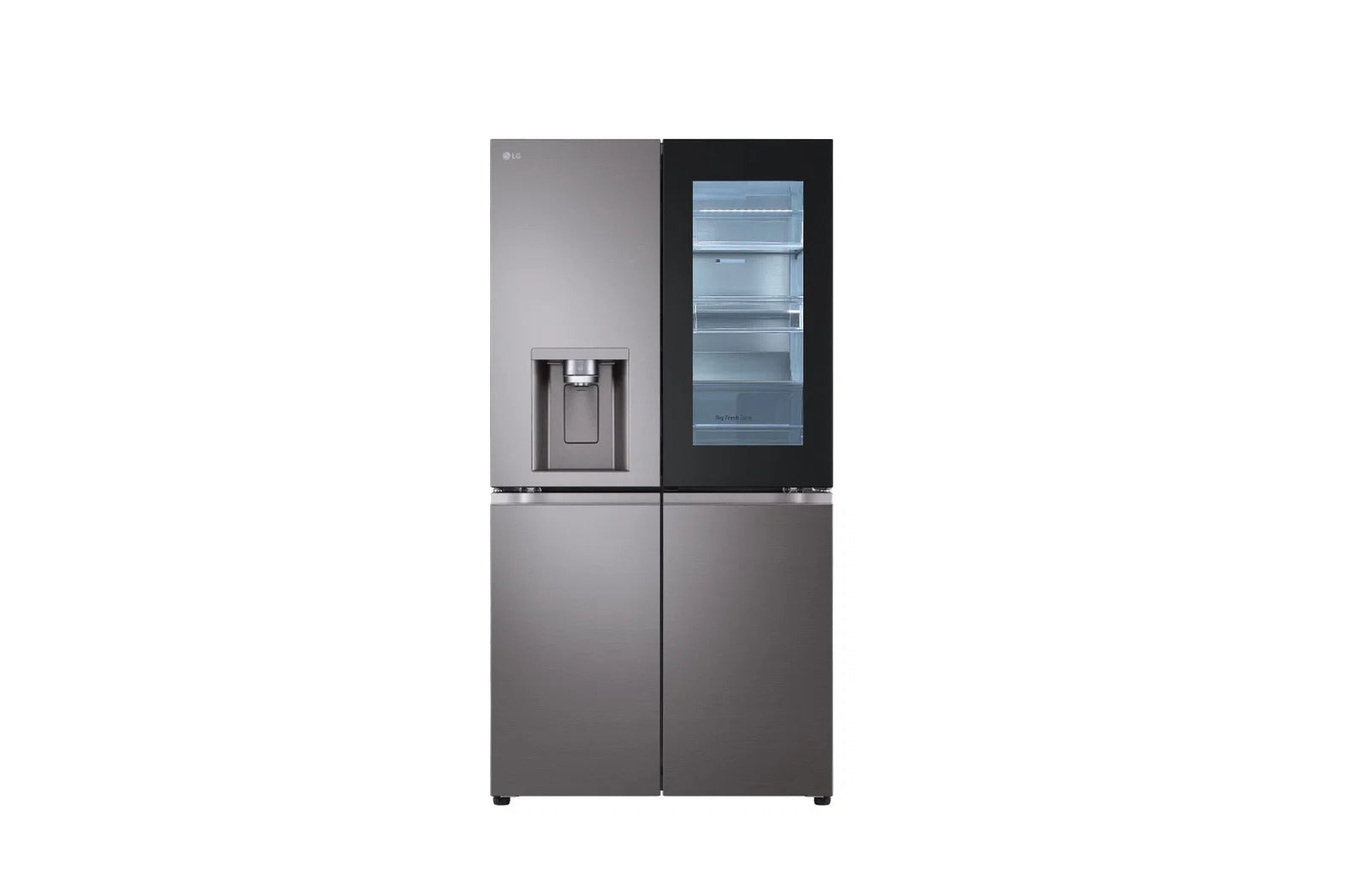 LG Bottom Freezer Refrigerator A+, 4D Ref, 889Lit, Ice & Water, Black Stainless