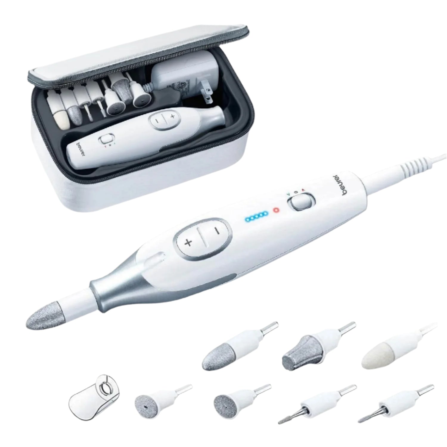 Beurer Manicure & Pedicure Set White 7 In 1It Works On 15 Levels Removes, White Beurer Manicure & Pedicure Set White 7 In 1It Works On 15 Levels Removes, White