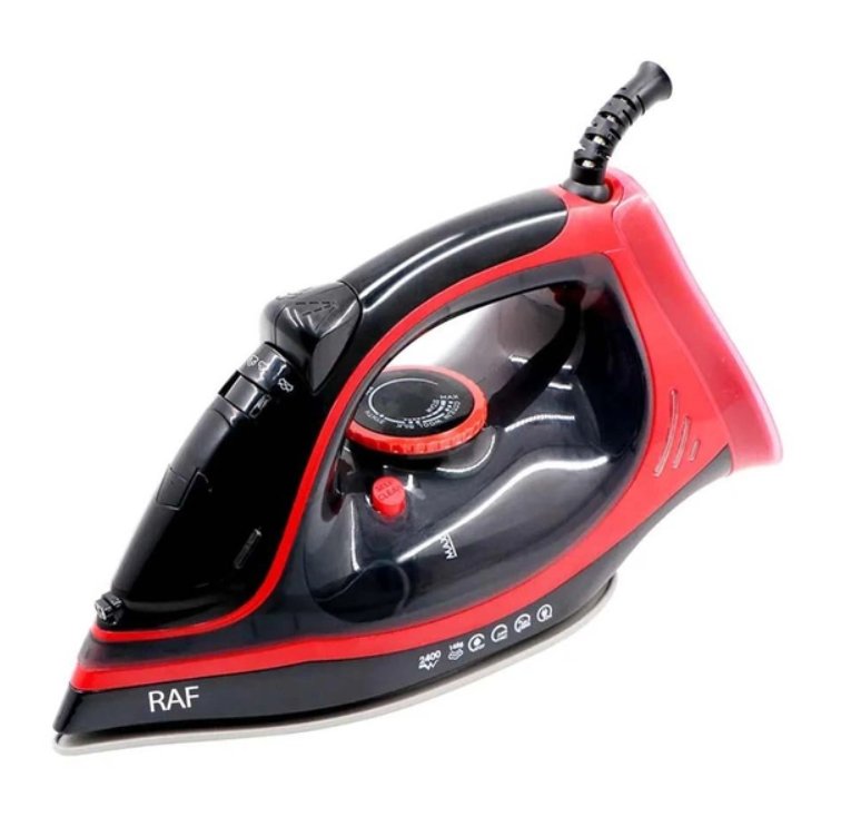 Raf Electric Steam Iron, 2200Watts, Red