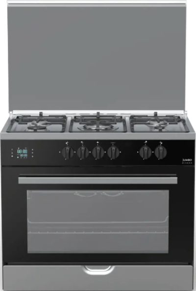 Fresh Gas Cooker & Oven Fan, 60 * 90Cm, Full Safety, Black Fresh Gas Cooker & Oven Fan, 60 * 90Cm, Full Safety, Black
