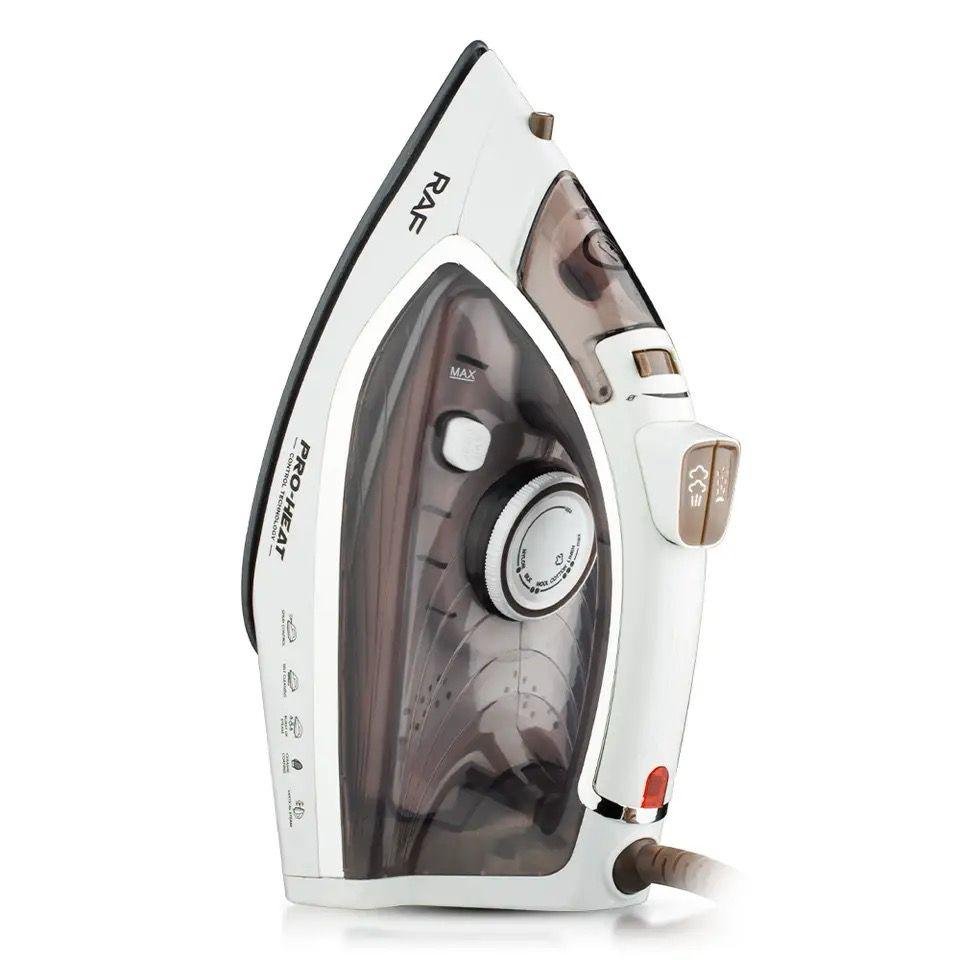 Raf Electric Steam Iron, 2600Watts, Brown