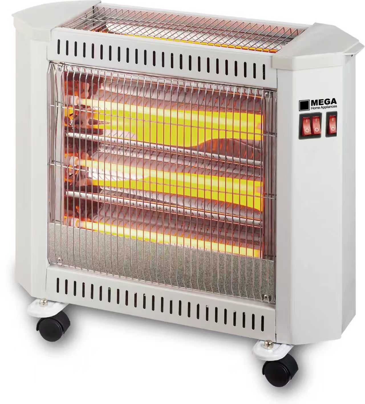 Mega Electric Heater, 4 Quartz tubes, 1800Watts, White
