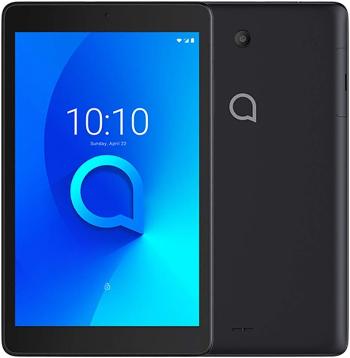 جهاز Alcatel تاب 3T مع ذاكرة 3 جيجابايت و32 جيجابايت، شاشة 8 إنش، بطارية 4080 مللي أمبير، أسود مع غطاء وأداة حماية للشاشة