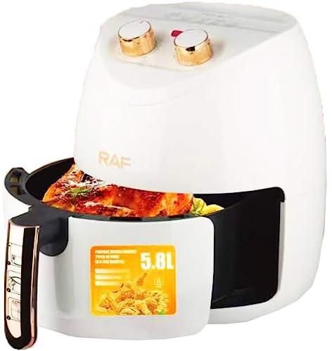 Raf Air Fryer, 5.8Lit, 1500Watts, White