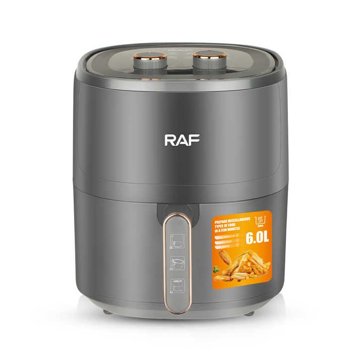 Raf Air Fryer, 1600Watts, 6Lit, Grey