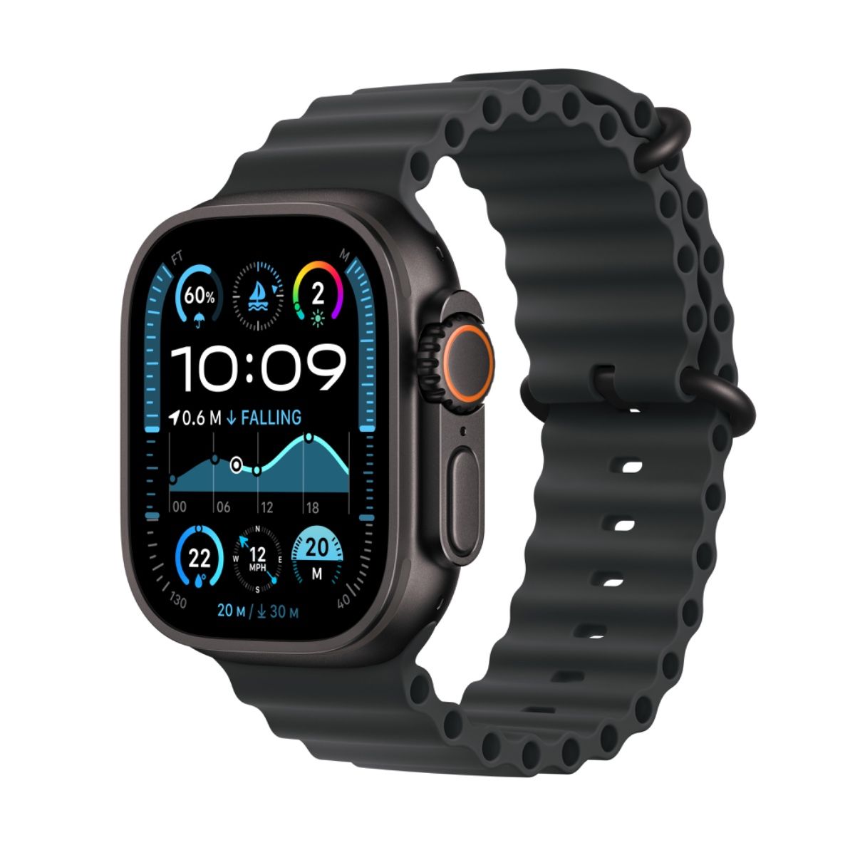 Apple Watch Ultra 2 GPS 49Mm, Black Titanium Aluminium Case with Black Sport Band, (Demo Unit)