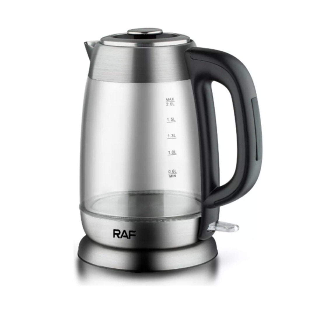 Raf Glass Kettle, 2Lit, 2000Watts