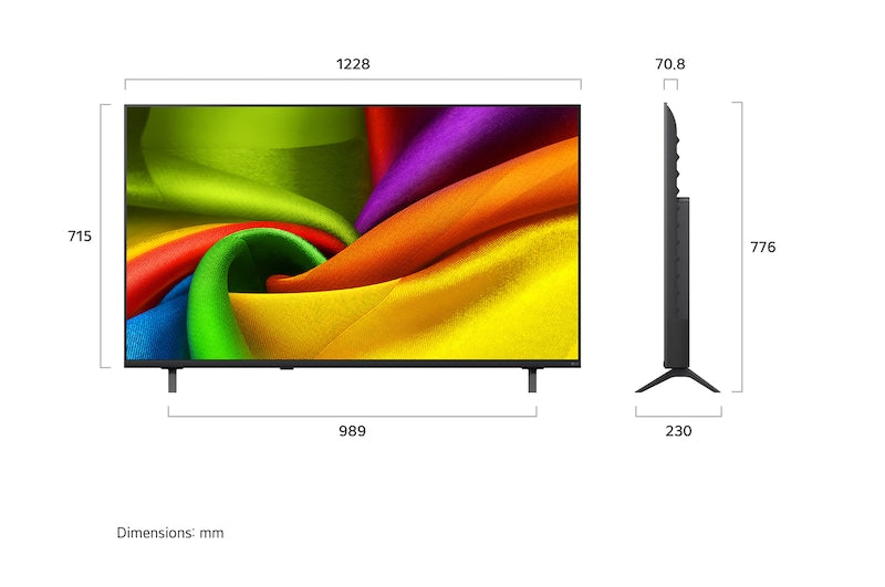 LG Nano UHD TV 55Inch, Smart & 4K, 3HDMI & 1USB, AI Assistant, Magic Remote