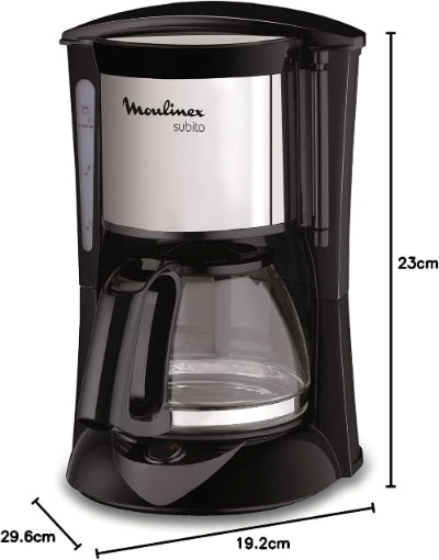 Moulinex Coffee Maker, 0.6L, 6 Cups, 600Watts, Black