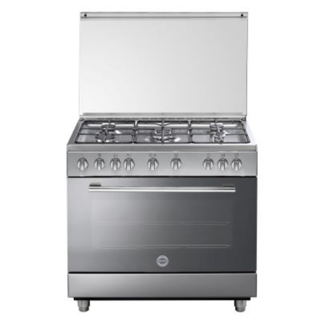 ARDESIA Gas Cooker 90cm, Cast Iron Gas Convection Oven, Stainless Steel