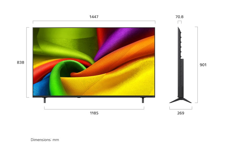 LG Nano UHD 65Inch, Smart & 4K, 3HDMI & 1USB, AI Processor, Magic Remote