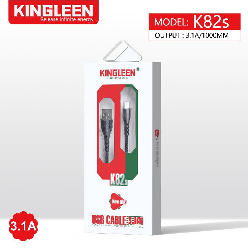 Kingleen K82s USB cable packaging on a white background