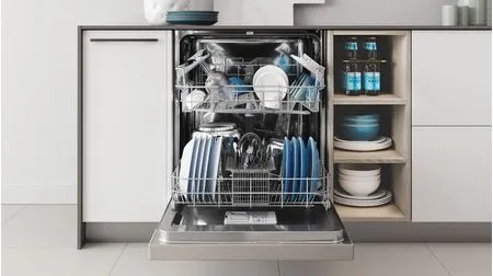 Indesit Semi Integrated Dishwasher Freestanding, 6Programmes, 14Sets, Push & Go Quick Clean Indesit Semi Integrated Dishwasher Freestanding, 6Programmes, 14Sets, Push & Go Quick Clean