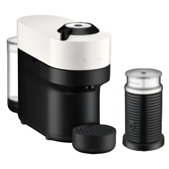 Nespresso Coffee Maker Bundle White Vertuo Pop + Black Aeroccino3 Nespresso Coffee Maker Bundle White Vertuo Pop + Black Aeroccino3