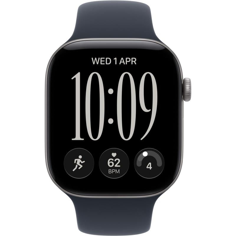 Apple Watch Series 12 GPS 42Mm, Space Grey Aluminium Case, Navy Blue Sport Band, S/M