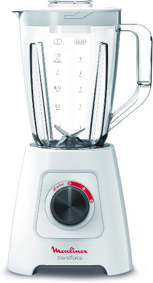 Moulinex Blend force Blender, 2Lit, 600Watts, White Moulinex Blend force Blender, 2Lit, 600Watts, White