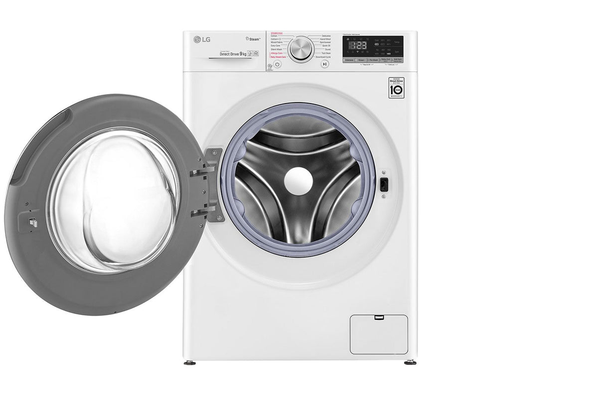 LG Front Load Washing Machine A+++, 9KG, 1400Rpm, AI DD, White