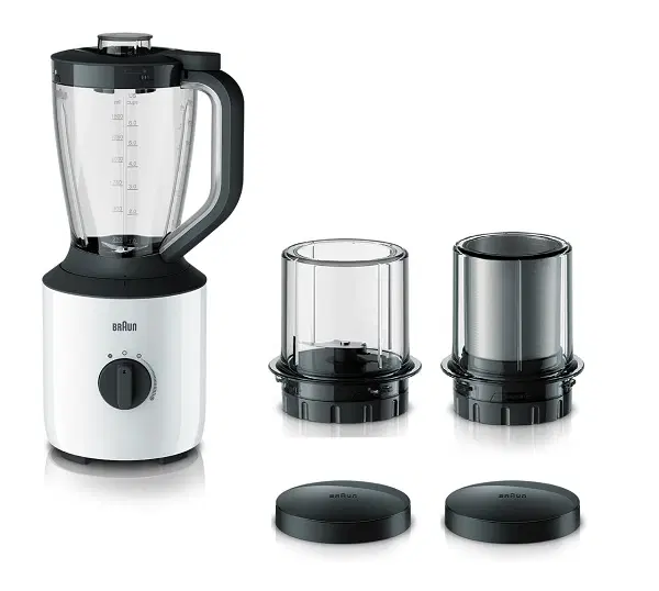 Braun 800 Watt Plastic Jug Variable Speeds + Pulse Capacity 2.0 L Chopper Attachment With Braun 800 Watt Plastic Jug Variable Speeds + Pulse Capacity 2.0 L Chopper Attachment With