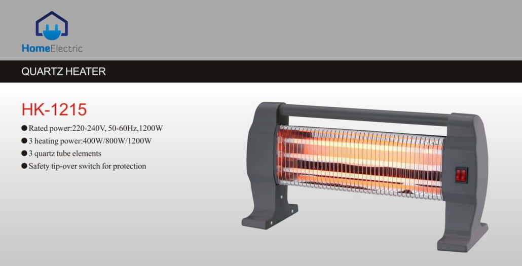 Home Electric Quartz Heater, White Home Electric Quartz Heater, White