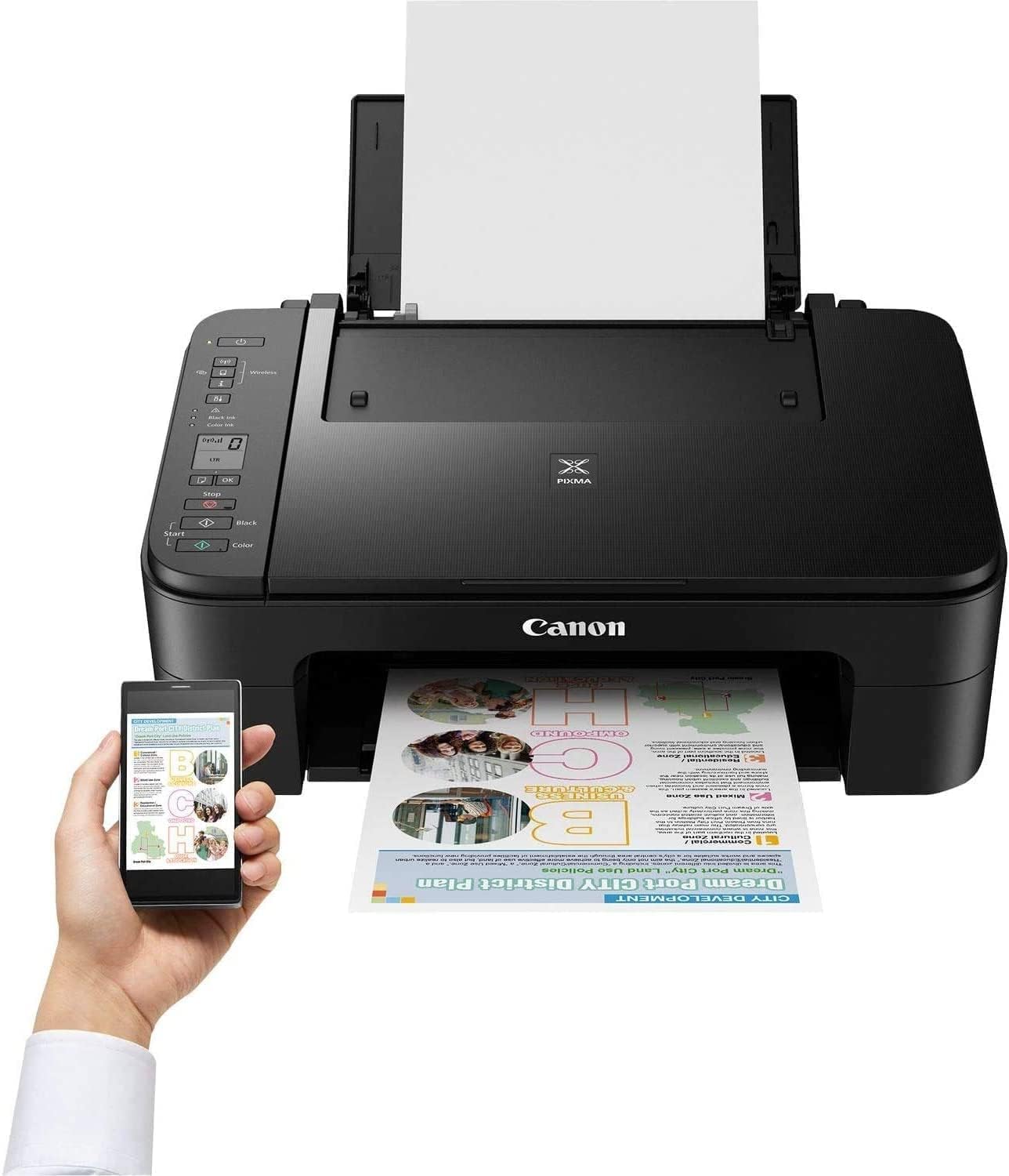 Canon Pixma Ts-3440 Mea Blk 3In1 Inkjet Printer Black Body Wifi