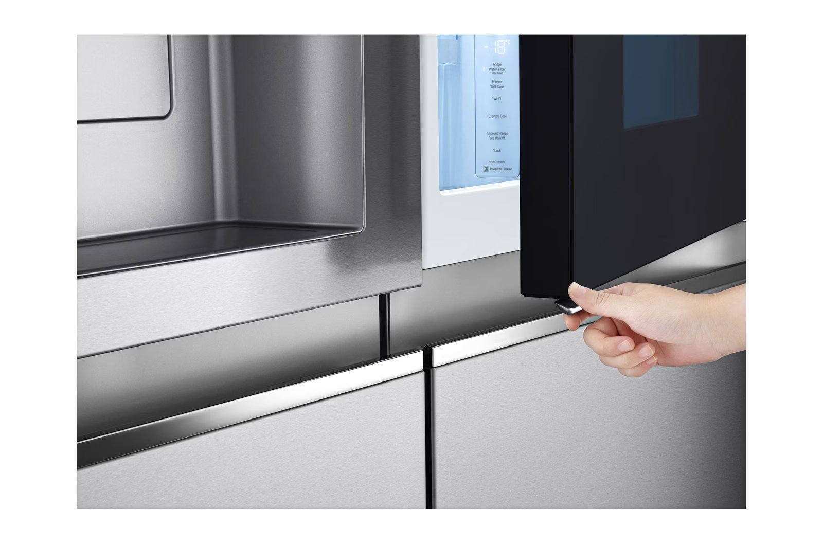 LG Side by Side Refrigerator, 674Lit, Door Cool+, Insta view, Silver