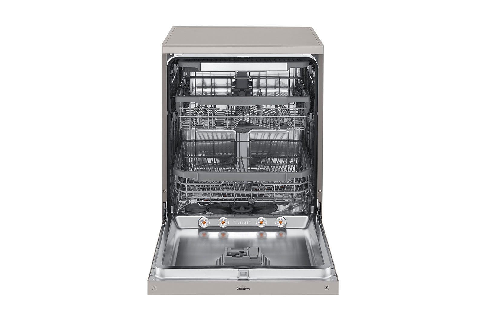 LG Free Stand Dishwasher A++, 14Sets, 10Program Steam, Platinum Silver