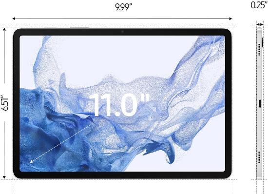 Galaxy Tab S8 Lte, 8GB & 128GB, 11Inch, Silver